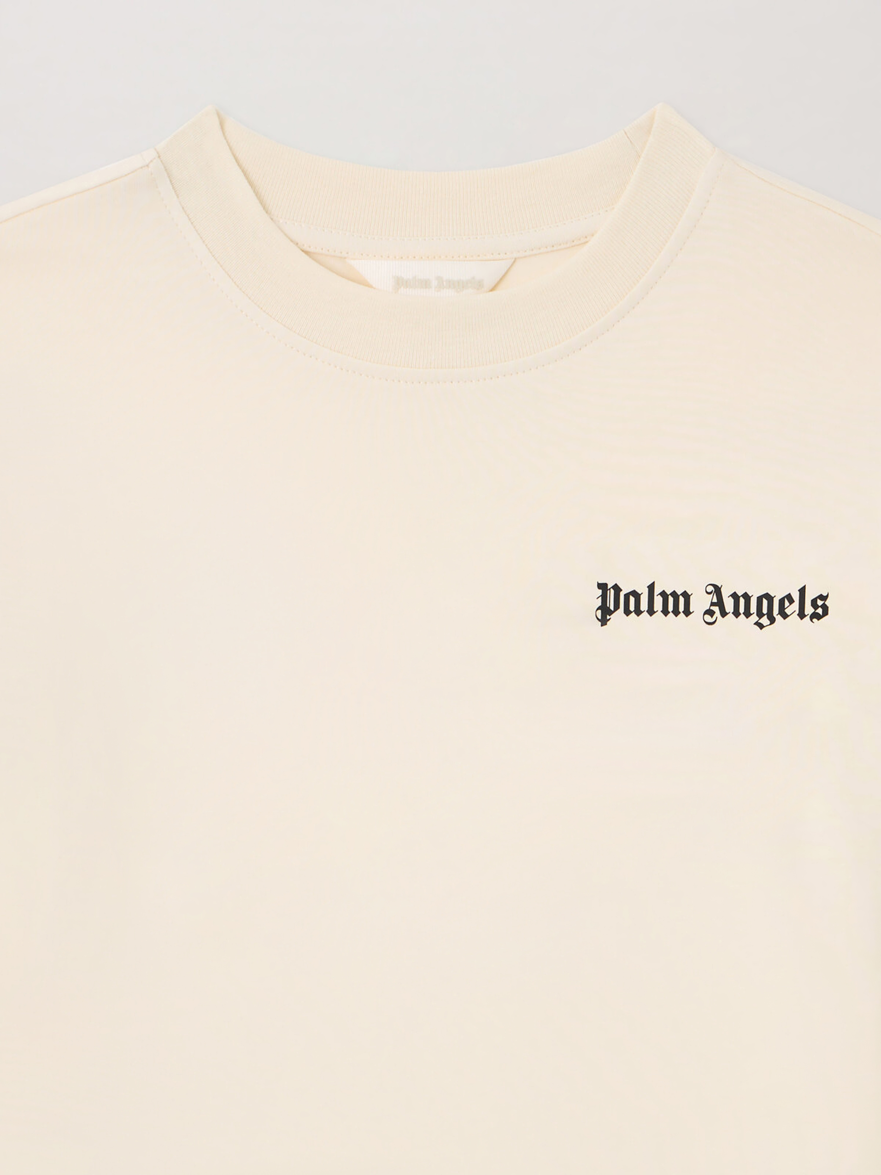 Palm Angels Regular Logo T-shirt In Neutral