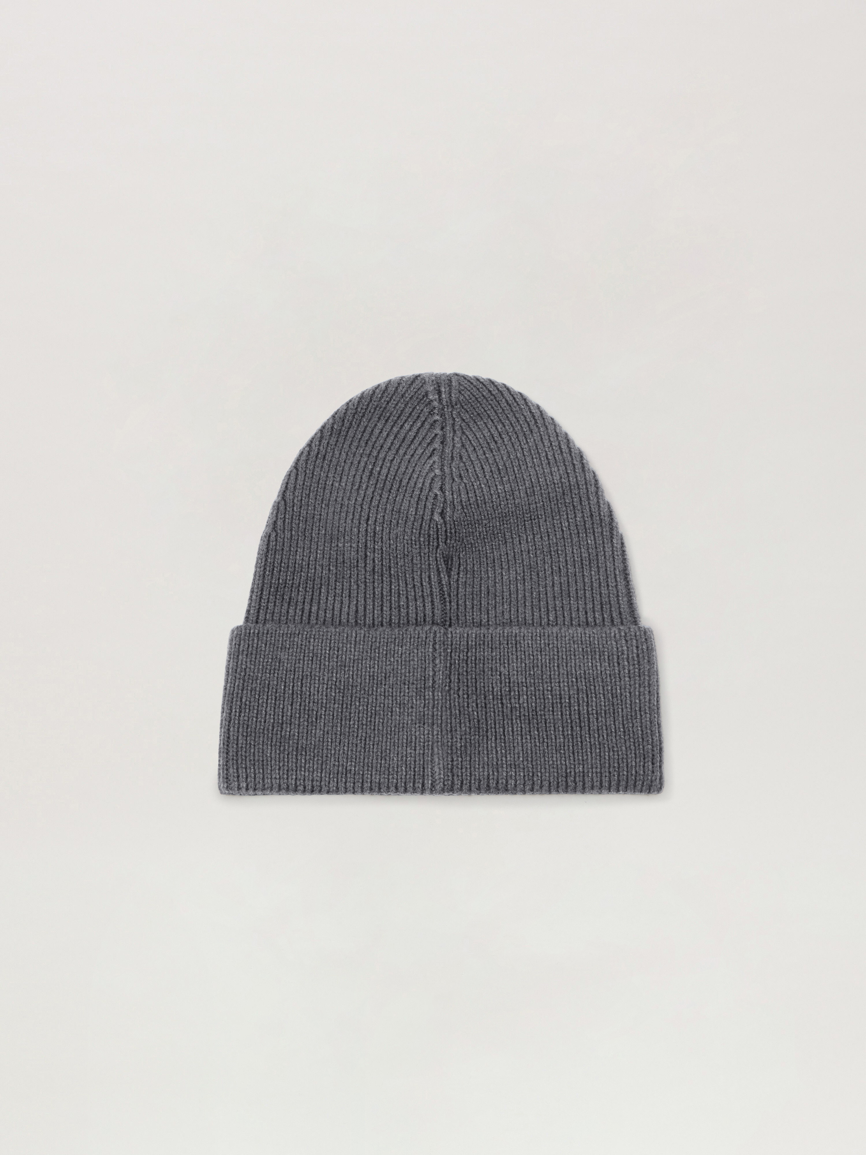Palm Angels Curved Logo Beanie In Gray