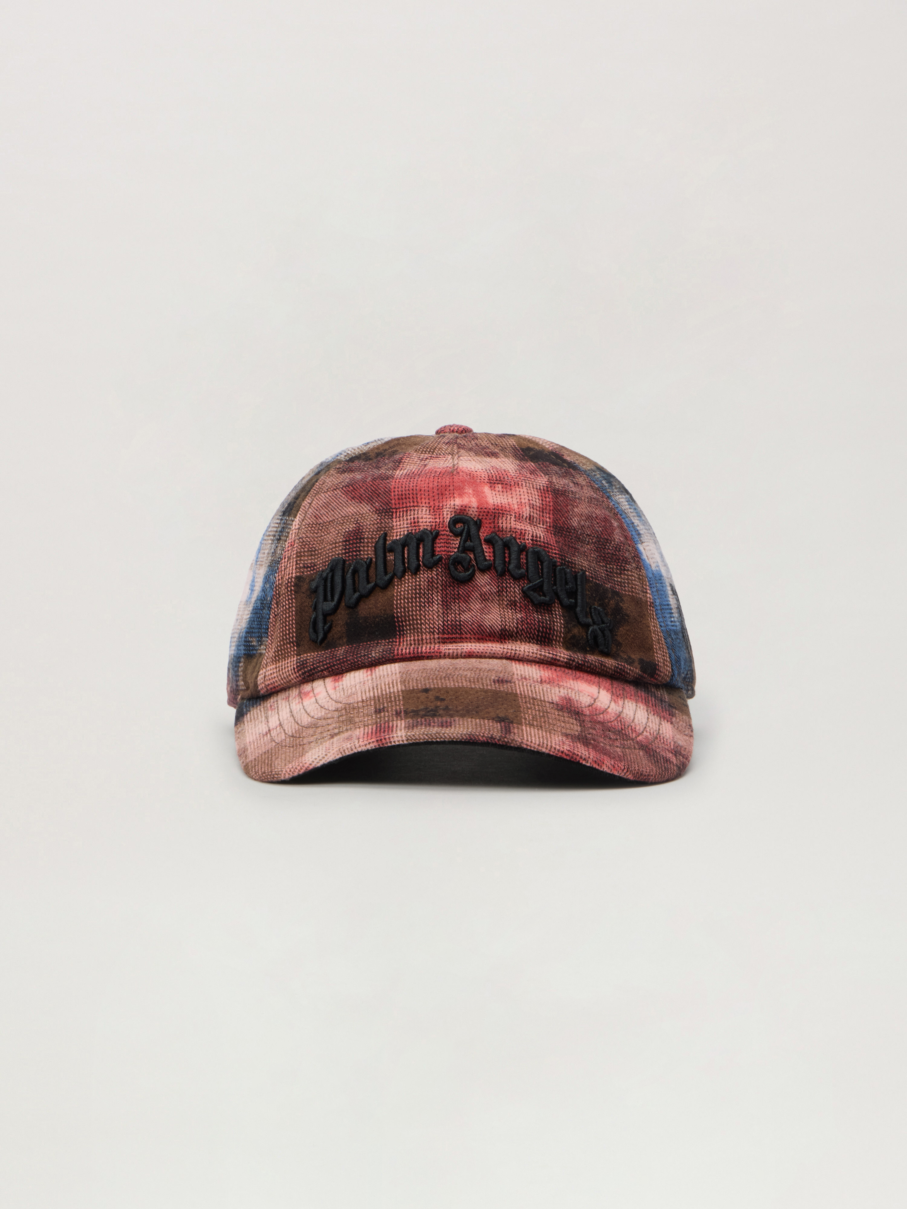 Palm Angels Curved Logo Check Cap