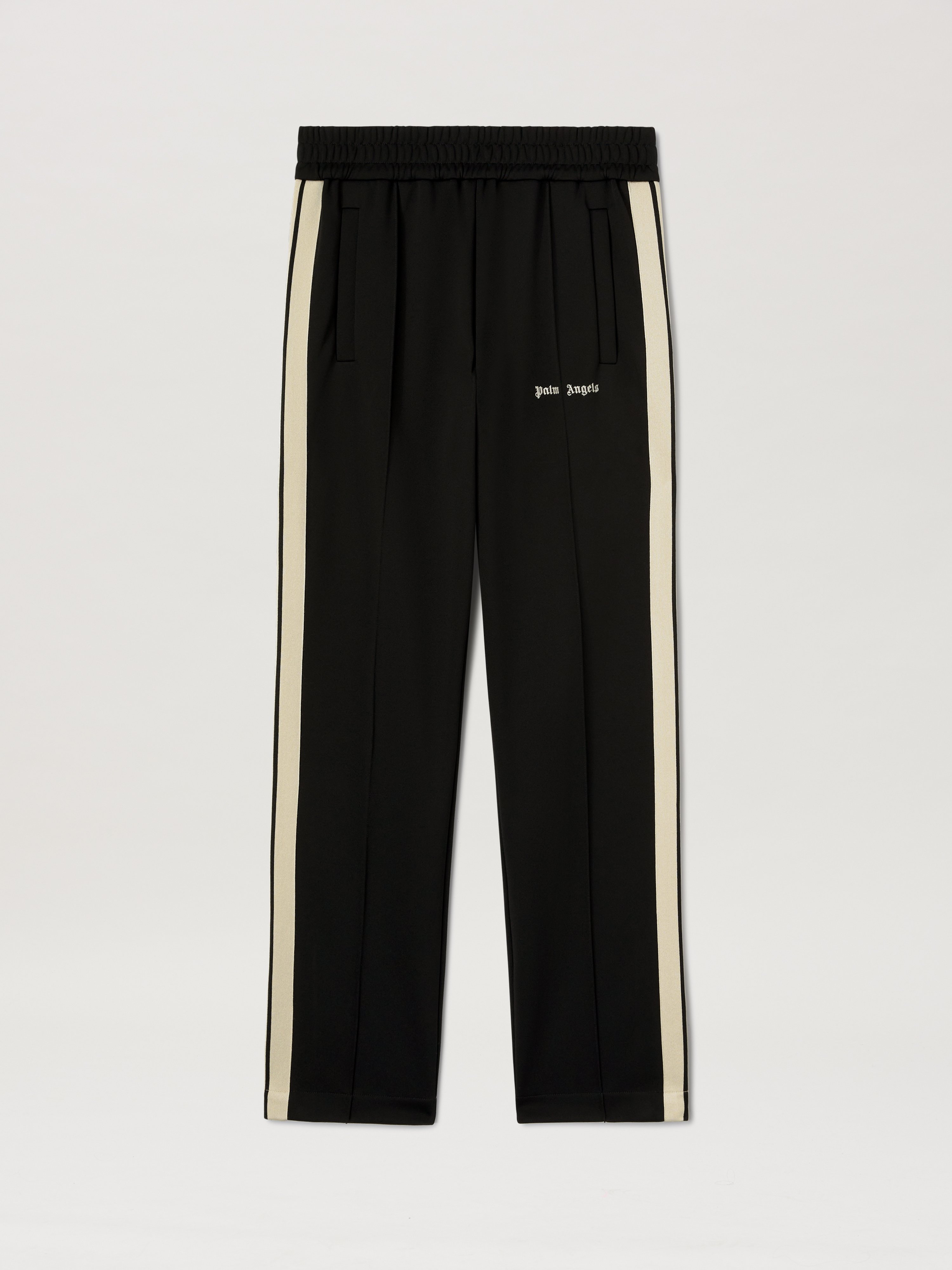 Palm Angels Logo Print Linen Track Pants