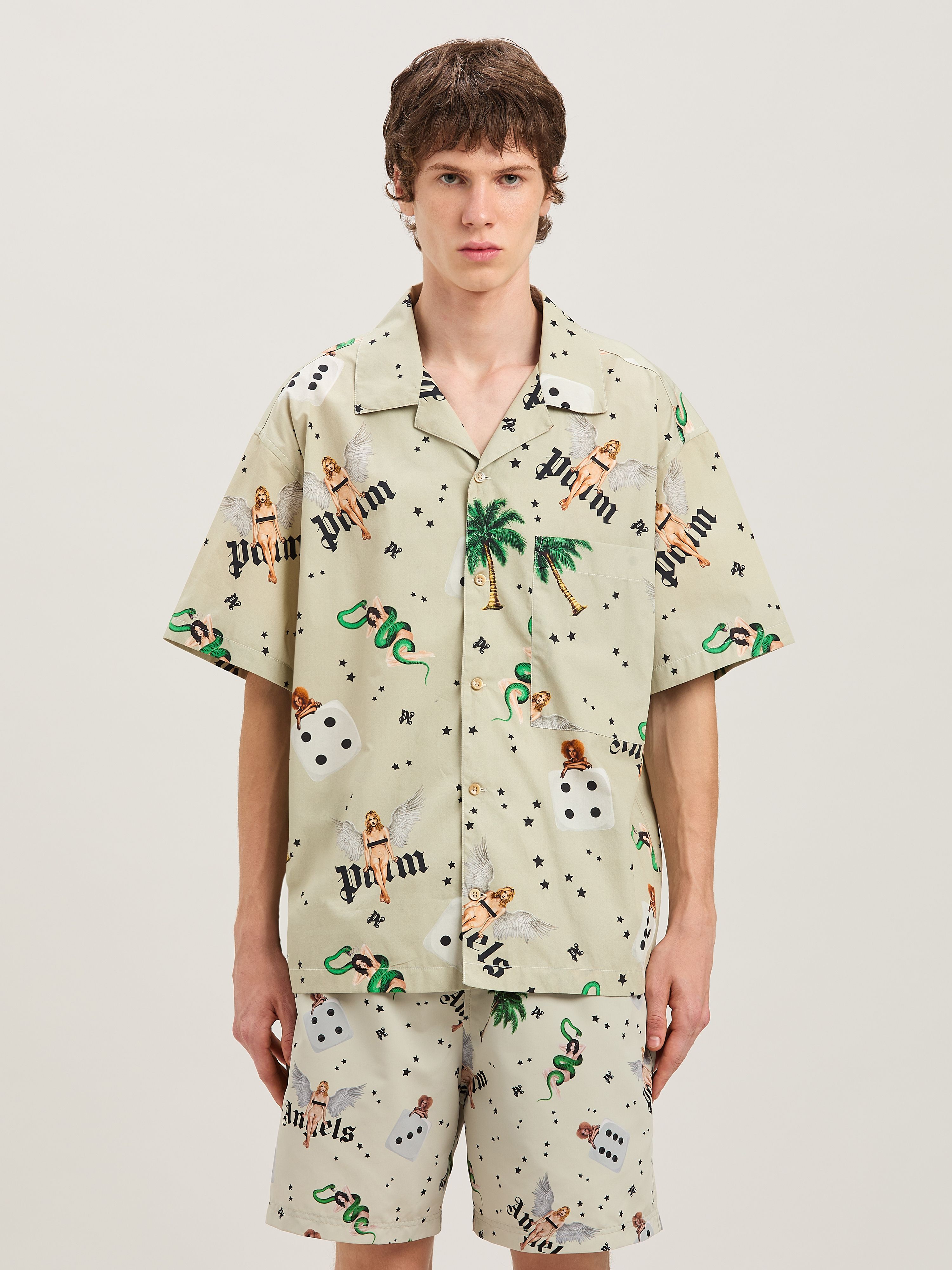 Palm Angels Pin Up Bowling Shirt