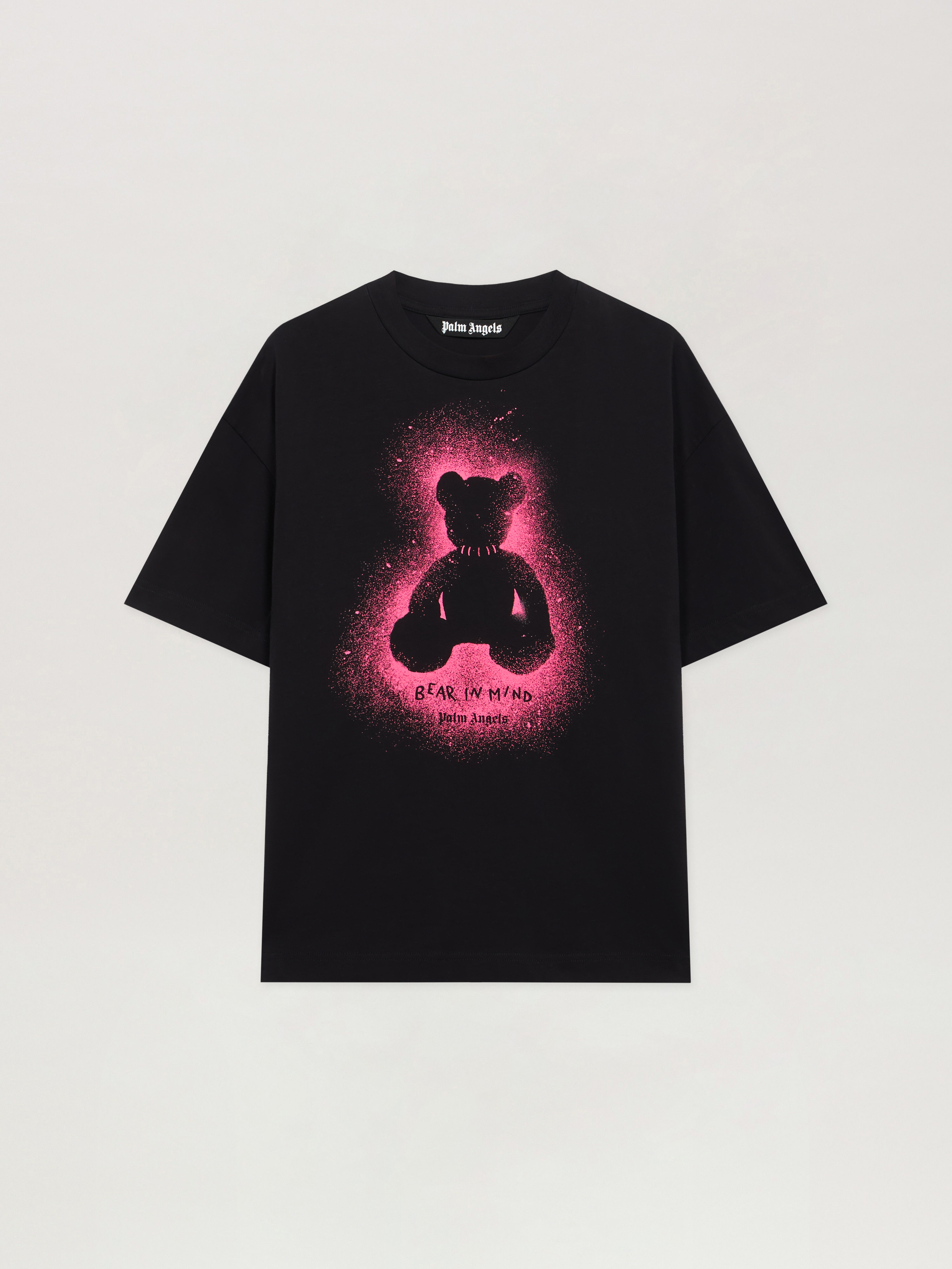 Spray Bear Regular T-shirt in BLACK - FUCHSIA FLUO for Men | Palm