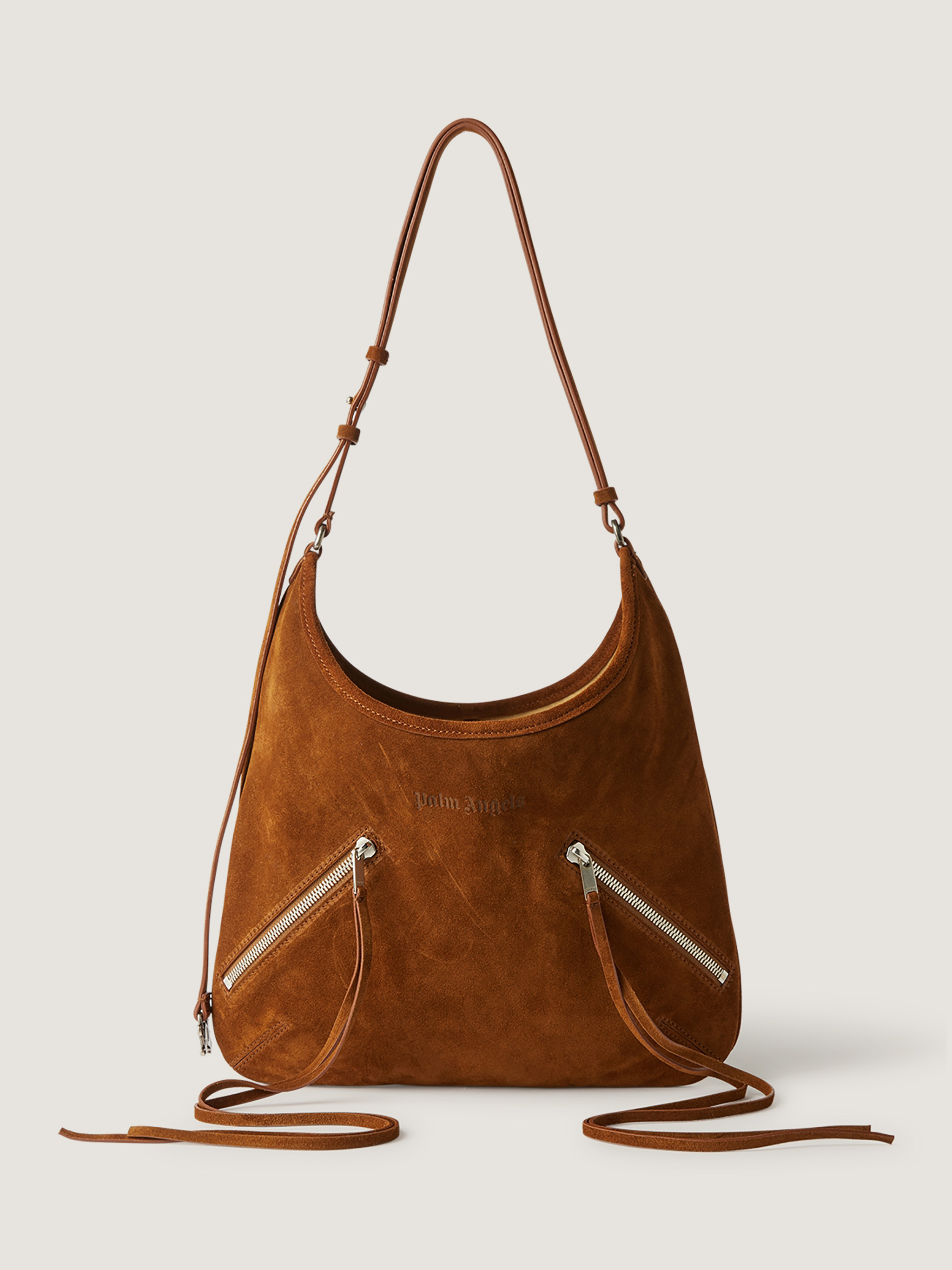 Palm Angels Zip-up Suede Maxi Bag