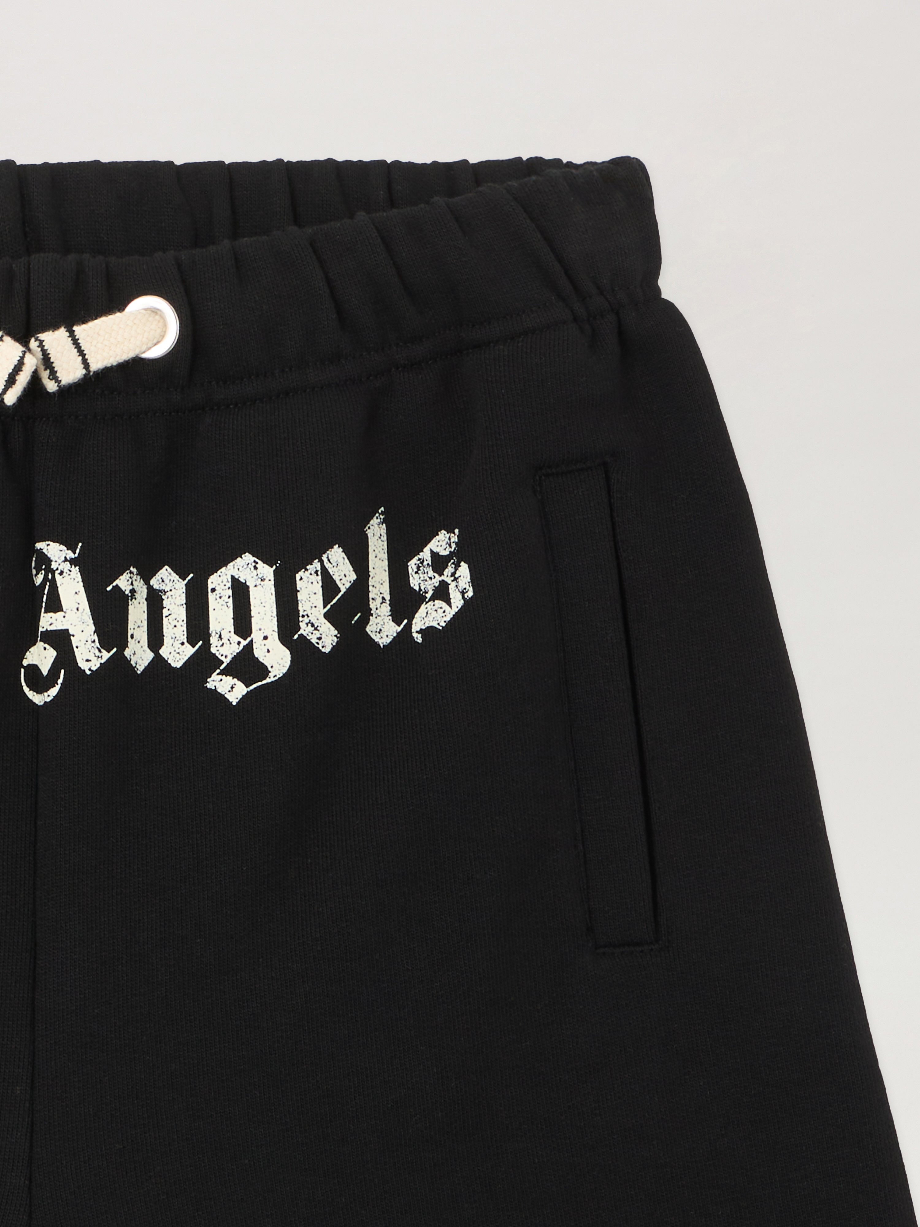  Palm Angels Brushed Logo Sweatshorts Kids  Nero/black 