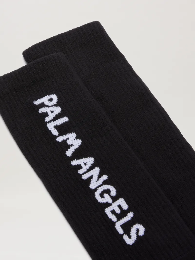 Palm Angels Jacquared Block Logo Socks