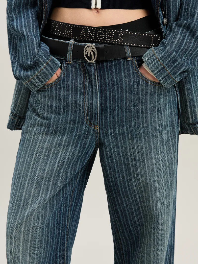 Palm Angels Oval Palm Buckle Belt