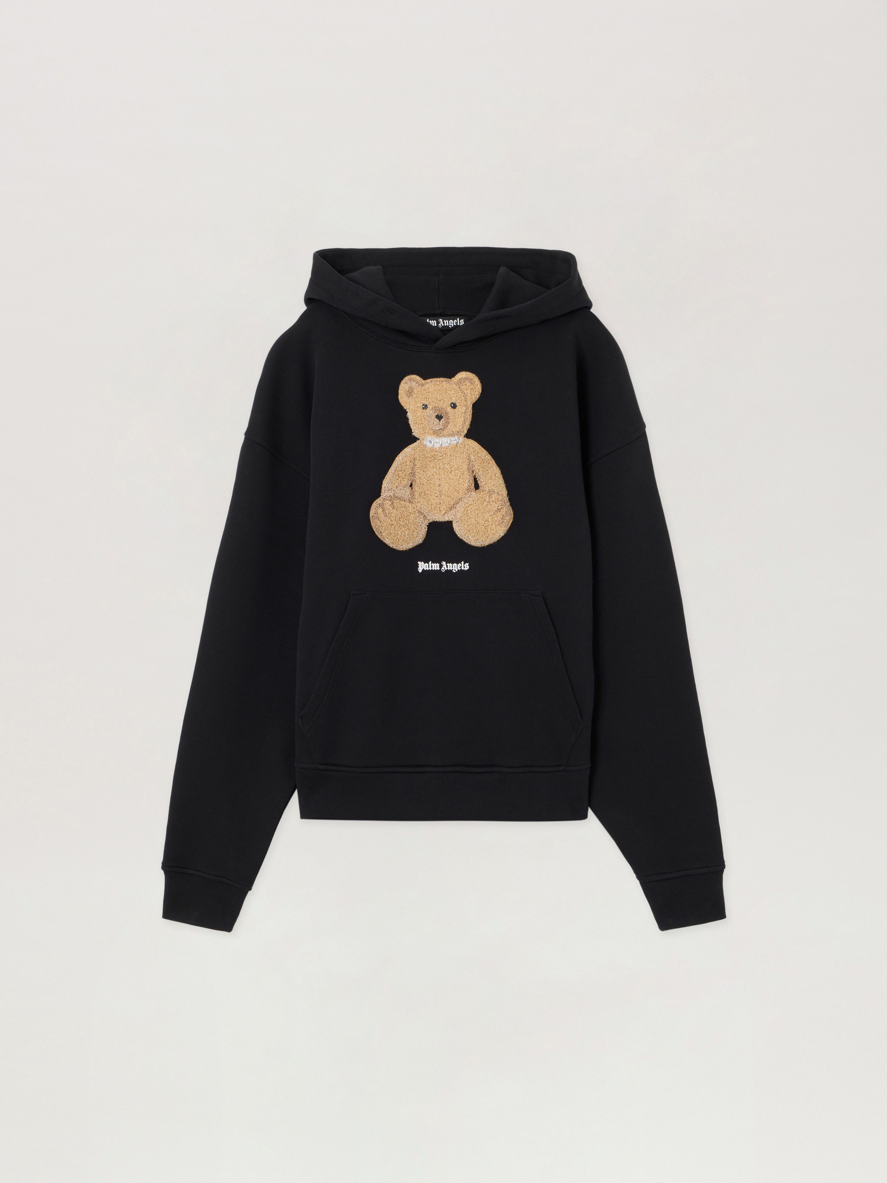Palm Angels Black Graphic Hood Sweatshirt
