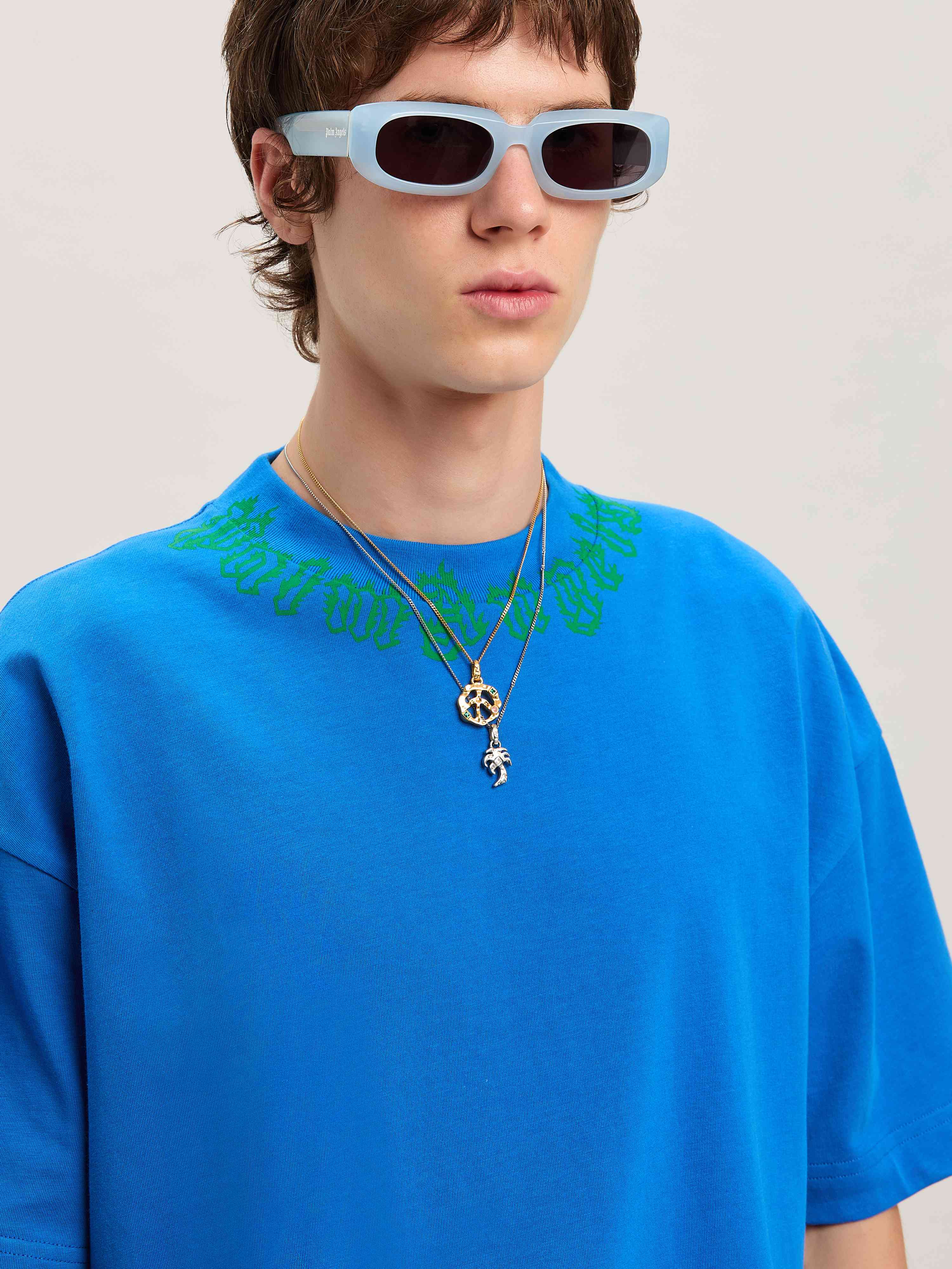 Palm Angels Men T-shirt With Logo On The Neck