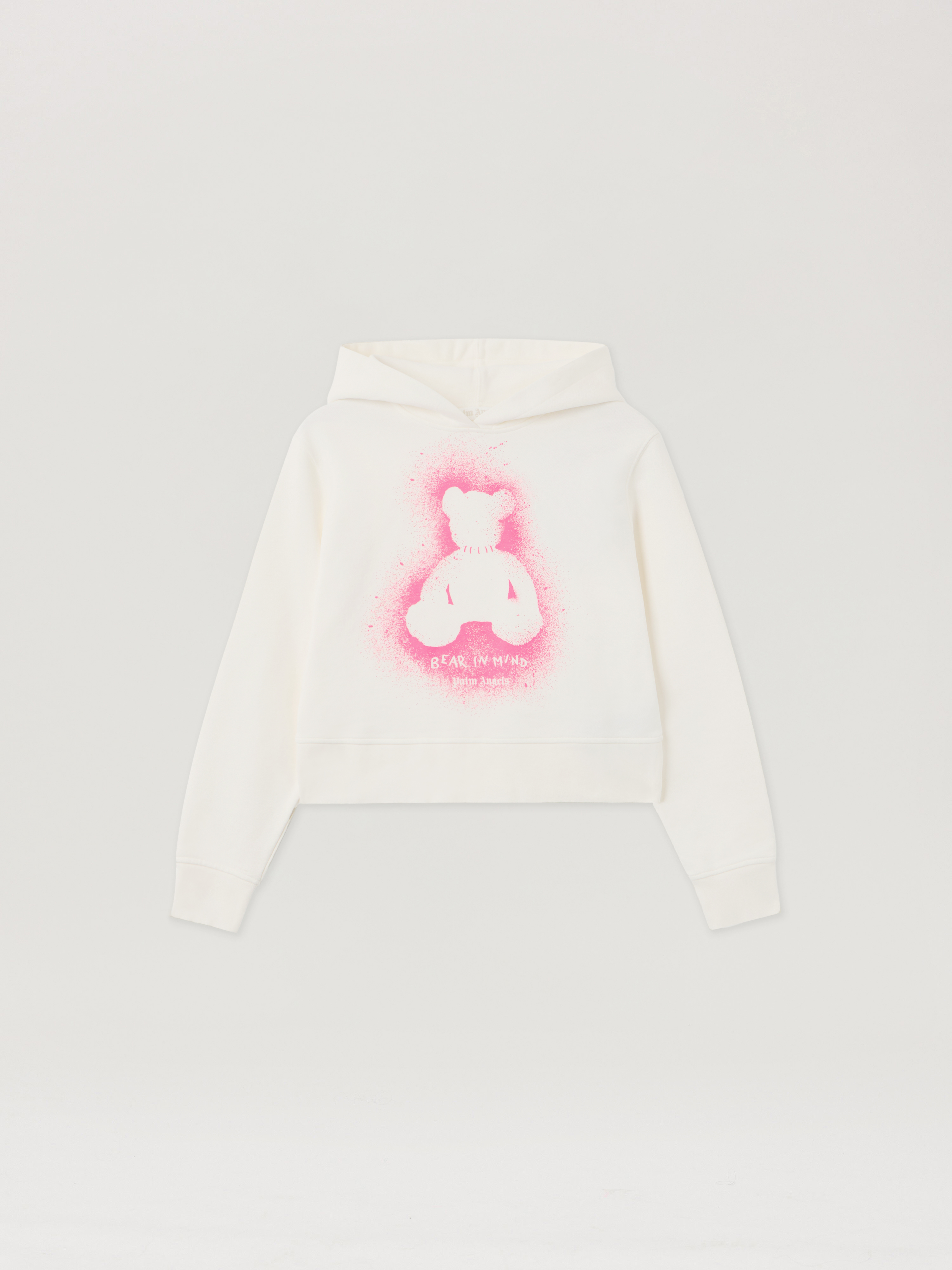 Palm Angels Spray Bear Fitted Hoodie