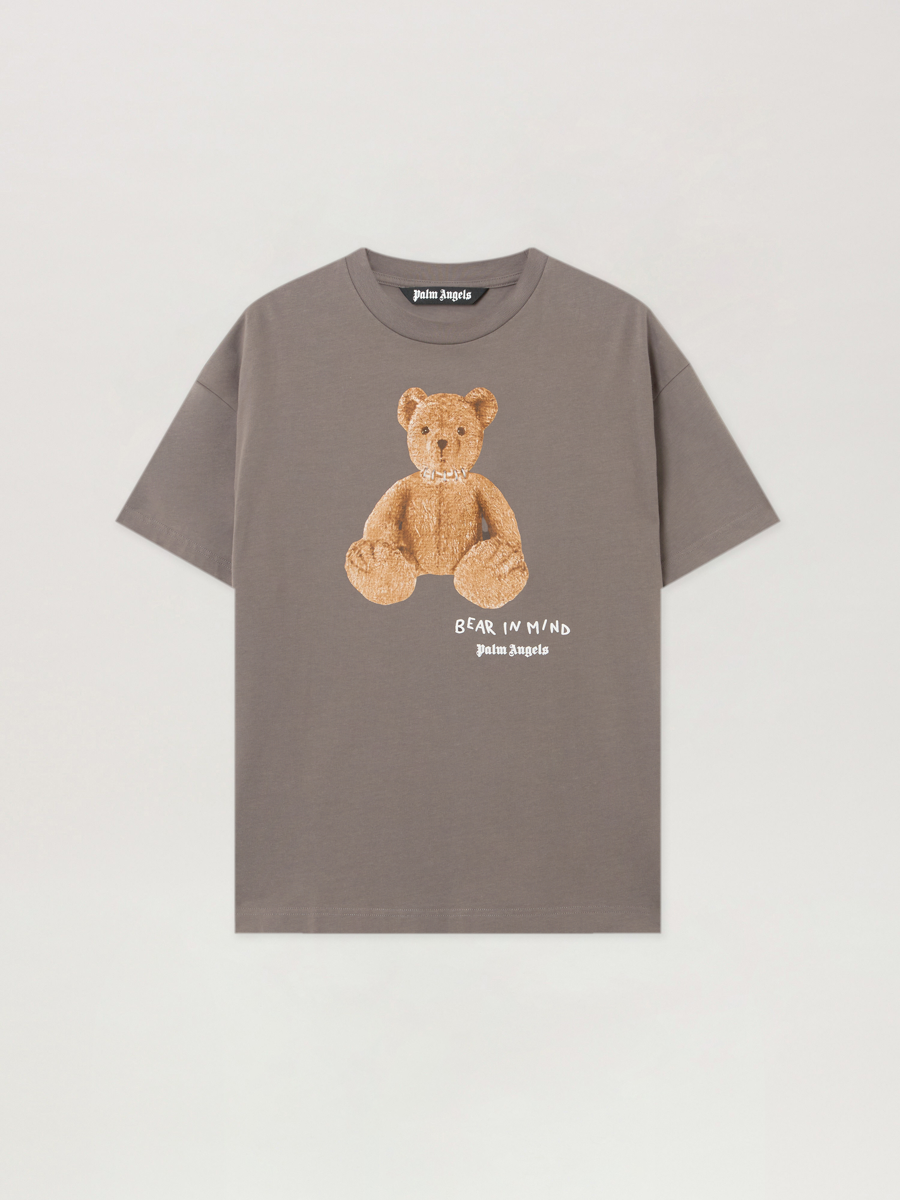 Palm Angels T-shirt Bear In Mind In Brown