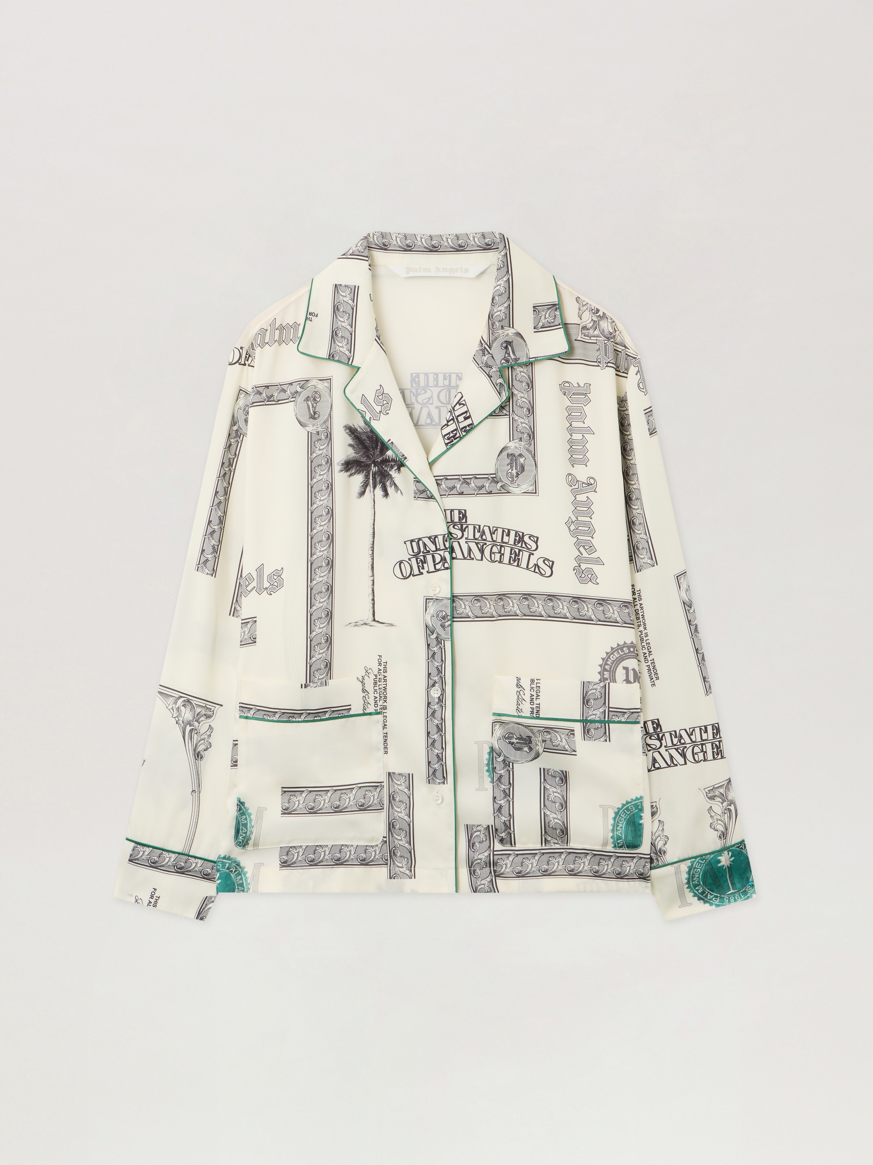 Palm Angels Dollar Print Pajama Shirt