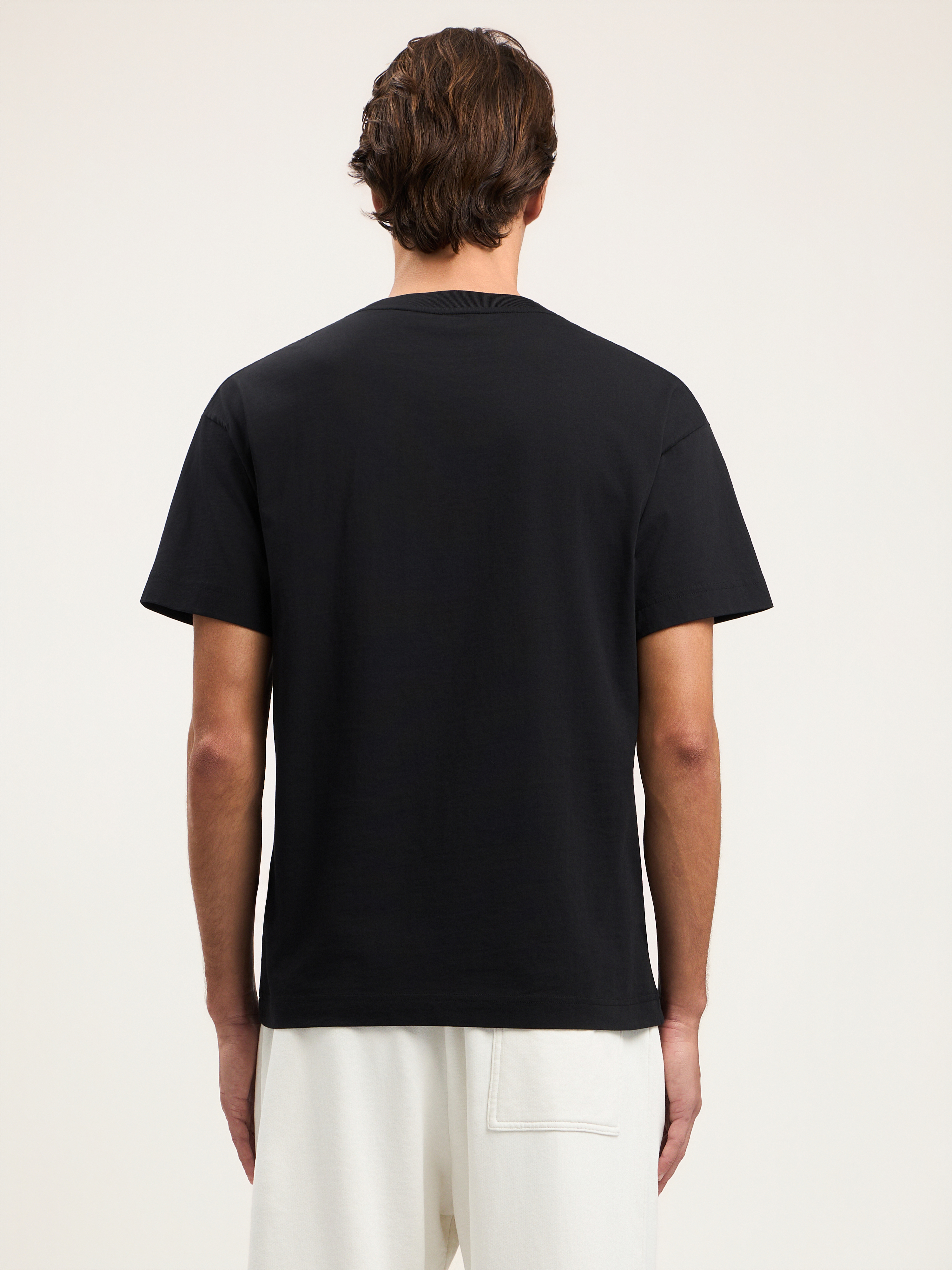 Palm Angels Men Black Neck Logo T-shirt, Xs Luxury T-shirts For Men Darveys