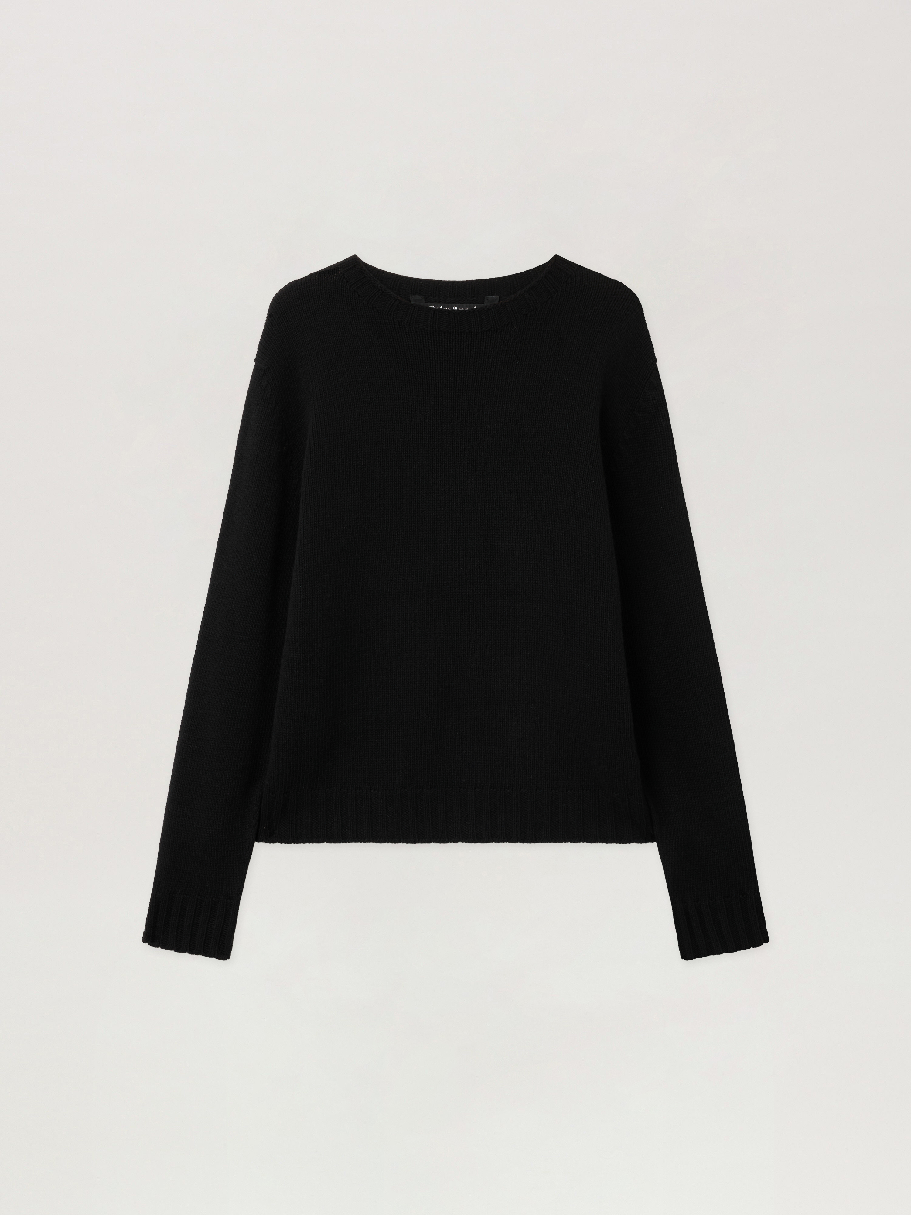 Curved Logo Sweater in BLACK WHITE for Men | Palm Angels®